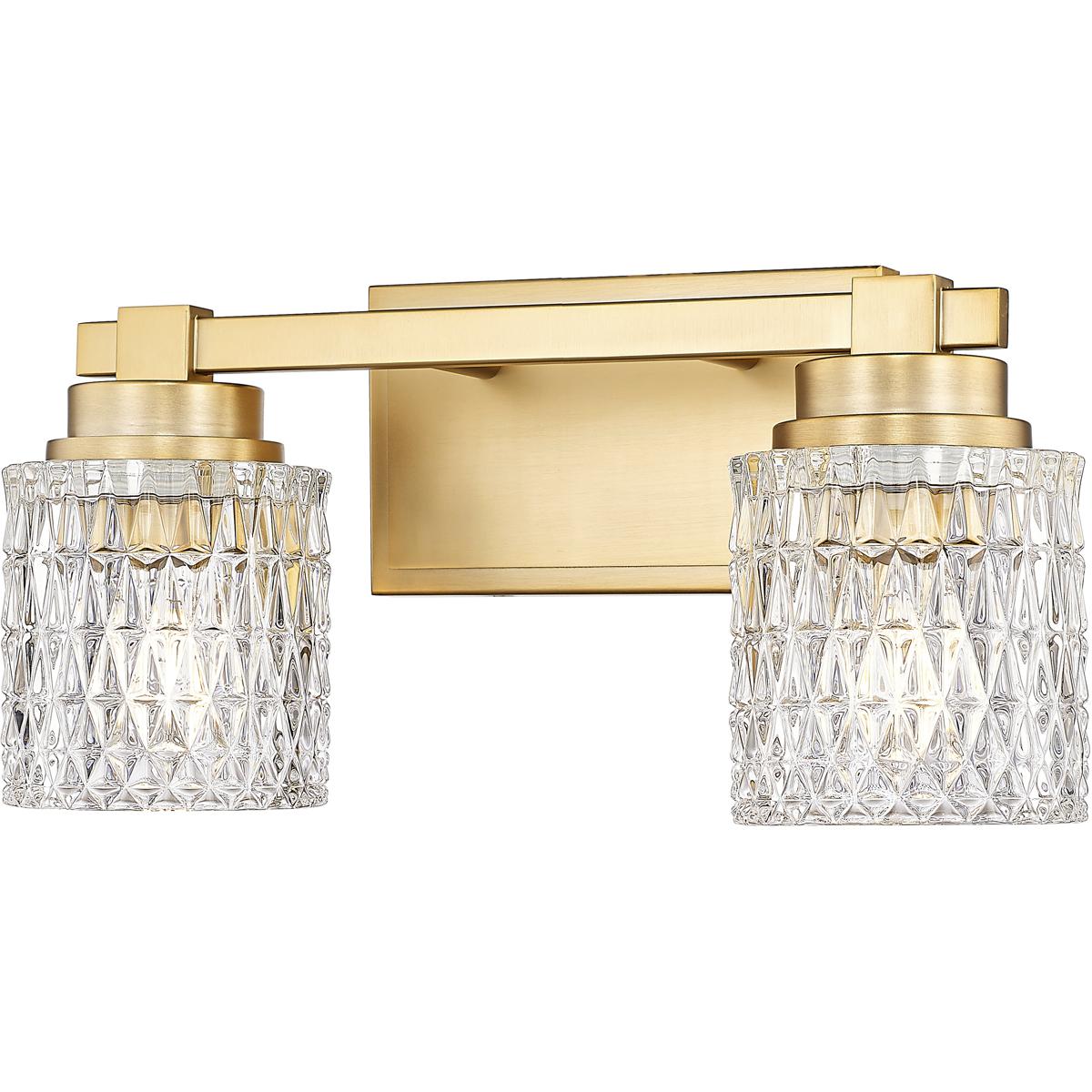 Z-Lite 6101-2V-MGLD Jacqueline 2 Light 15.75 inch Modern Gold Bathroom Vanity Wall Light