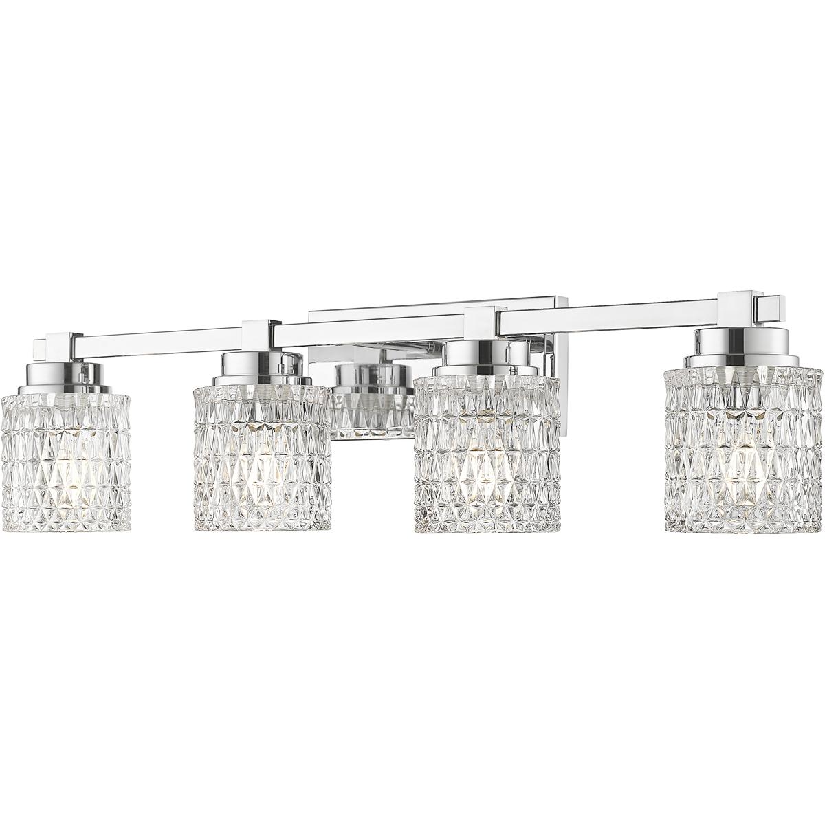 Z-Lite 6101-4V-CH Jacqueline 4 Light 31.5 inch Chrome Bathroom Vanity Wall Light