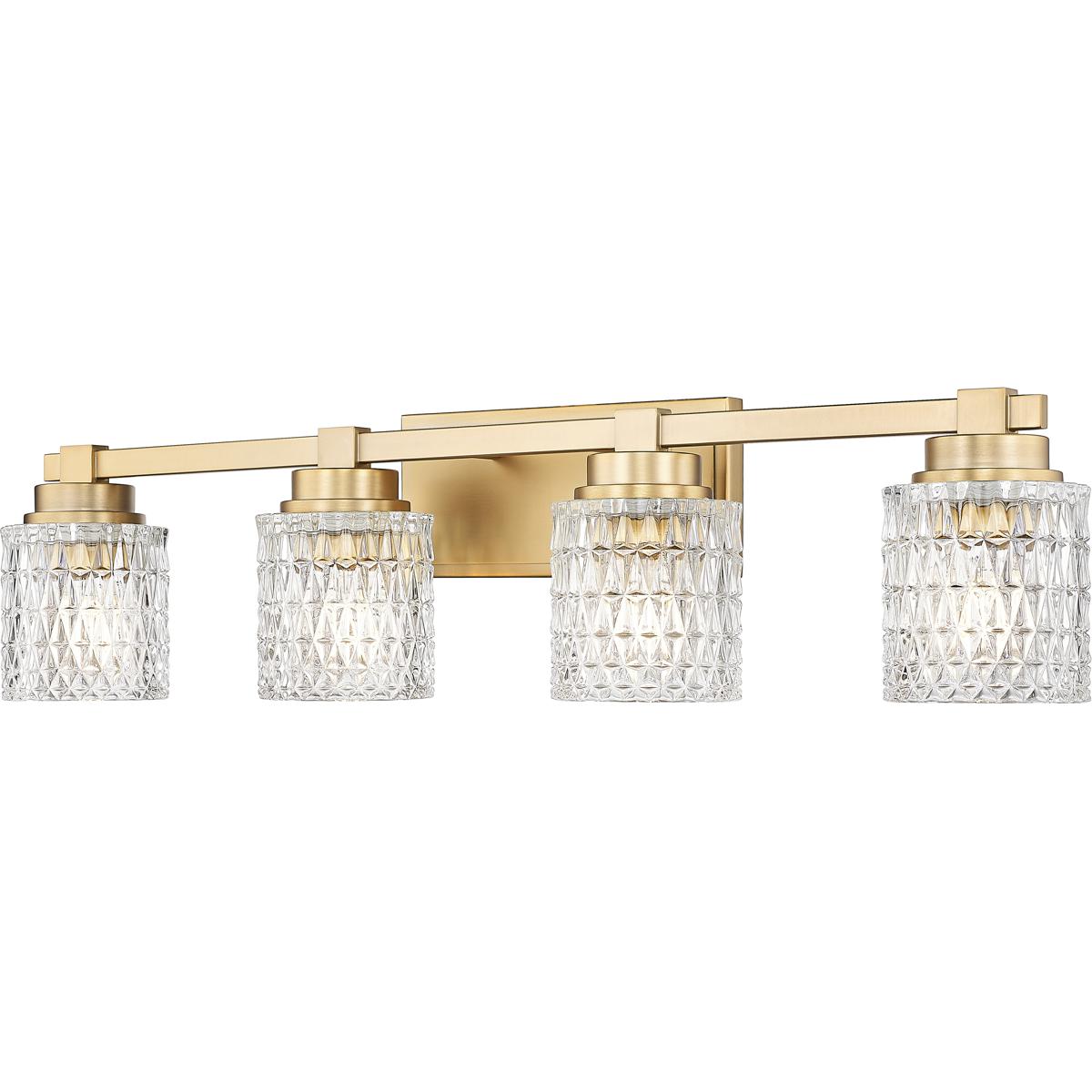 Z-Lite 6101-4V-MGLD Jacqueline 4 Light 31.5 inch Modern Gold Bathroom Vanity Wall Light