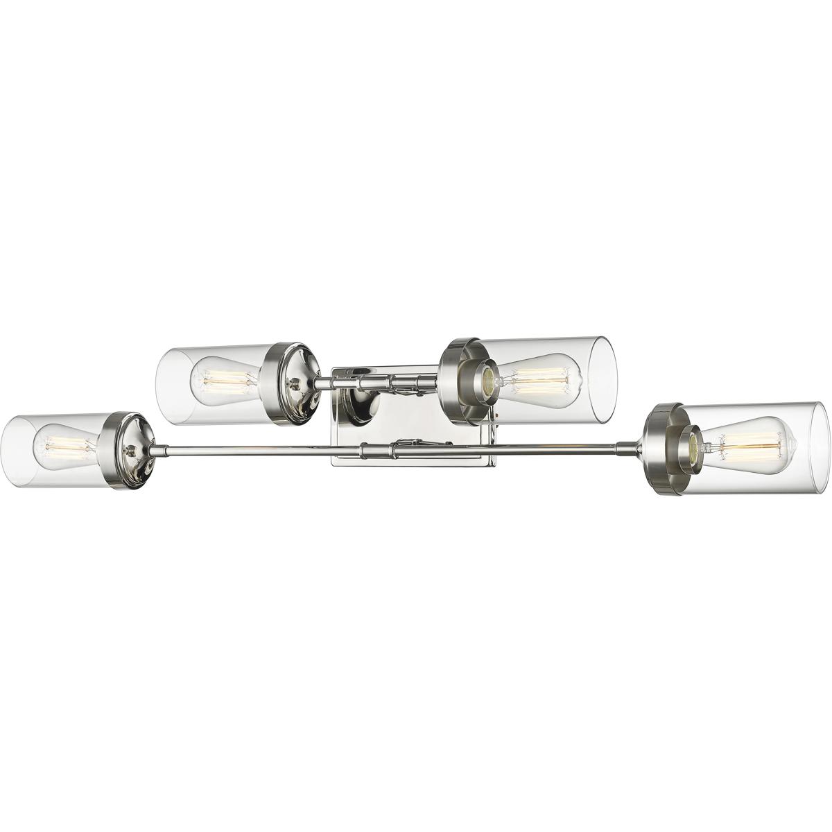 Z-Lite 617-4V-PN Calliope 4 Light 38 inch Polished Nickel Vanity Wall Light