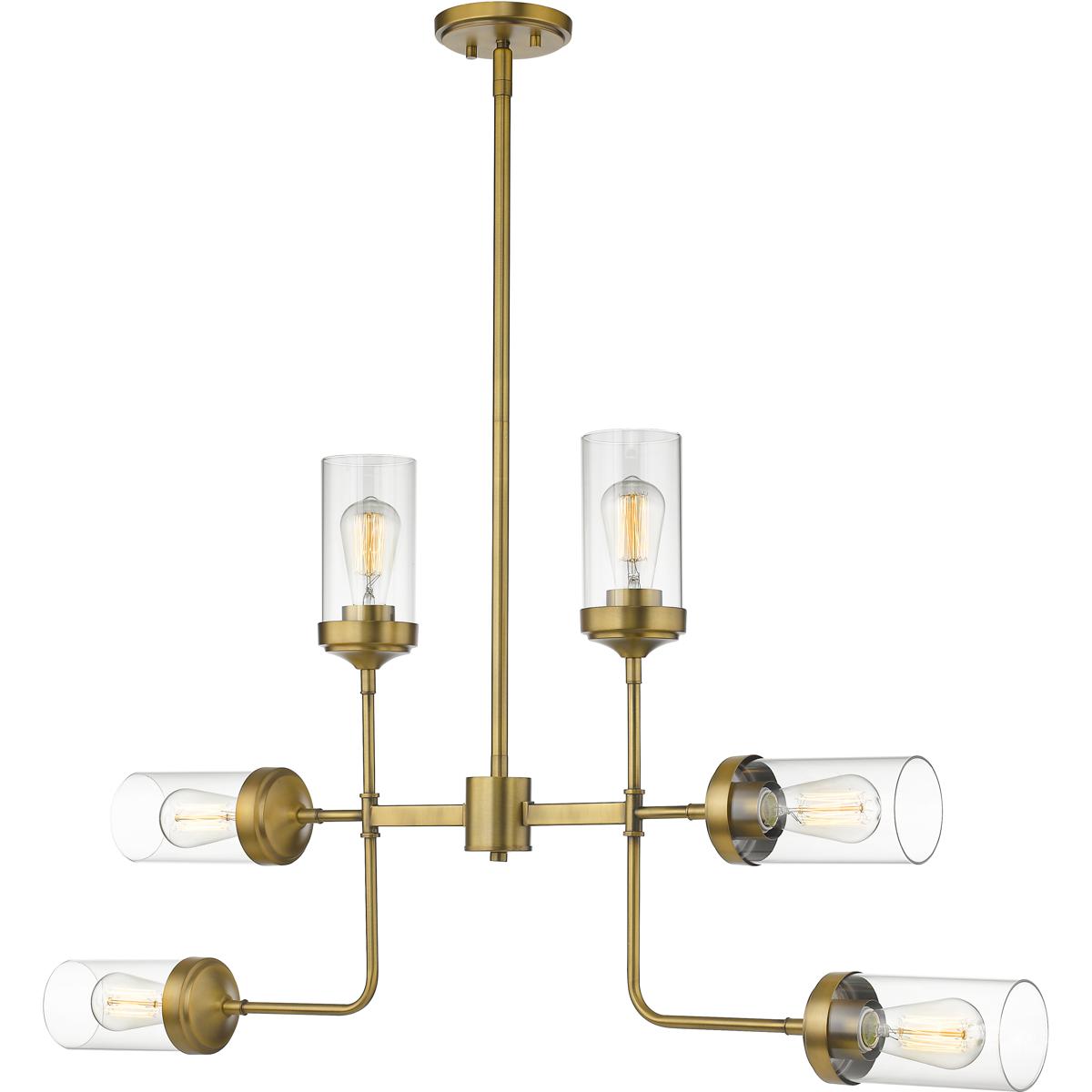 Z-Lite 617-6FB Calliope 6 Light 41.5 inch Foundry Brass Chandelier Ceiling Light