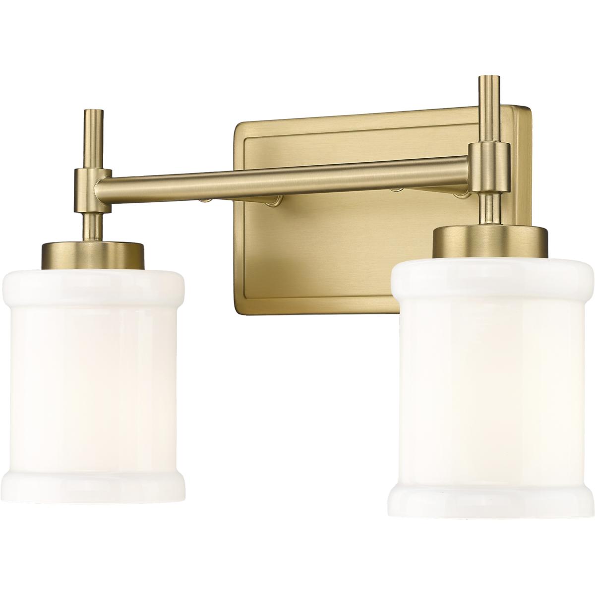 Z-Lite 622-2V-MGLD Cadoc 2 Light 15 inch Modern Gold Bath Vanity Light Wall Light