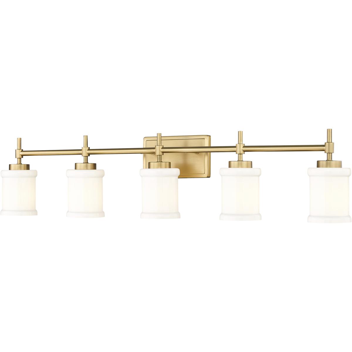 Z-Lite 622-5V-MGLD Cadoc 5 Light 40.5 inch Modern Gold Bath Vanity Light Wall Light