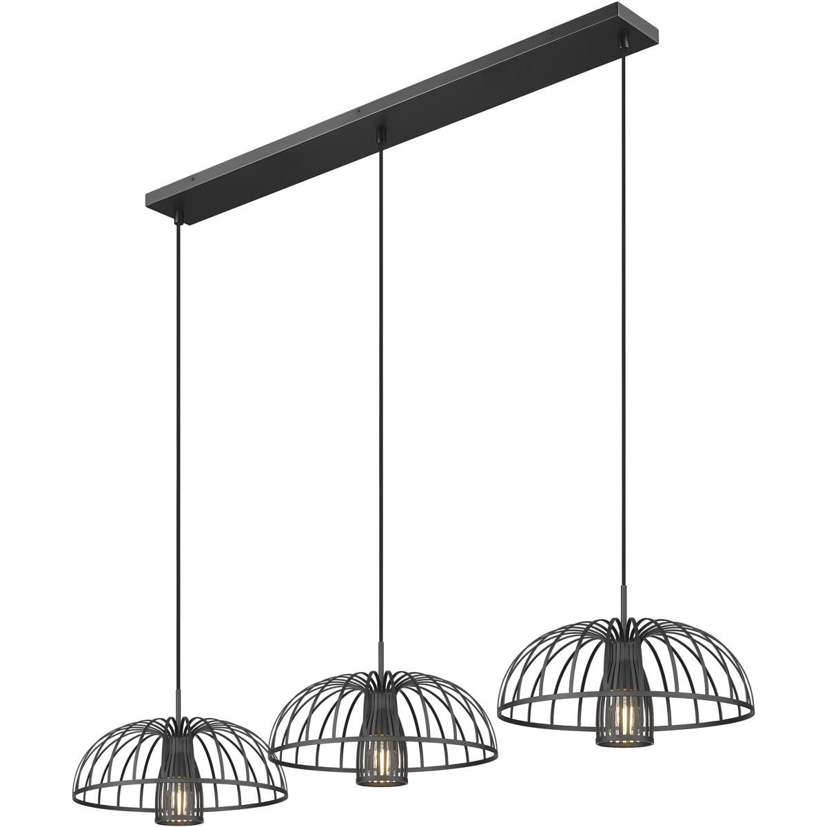 Z-Lite 623P16-3L-MB Valencia 3 Light 56 inch Matte Black Linear Chandelier Ceiling Light