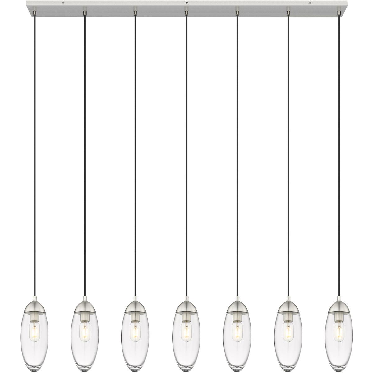 Z-Lite 651P-7L-BN Arden 7 Light 54 inch Brushed Nickel Linear Chandelier Ceiling Light