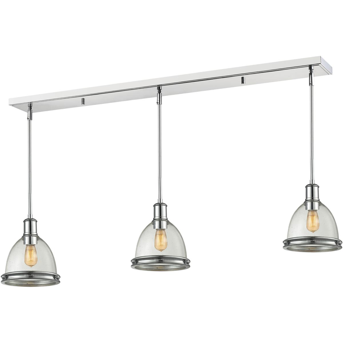 Z-Lite 719MP-3CH Mason 3 Light 50 inch Chrome Linear Chandelier Ceiling Light