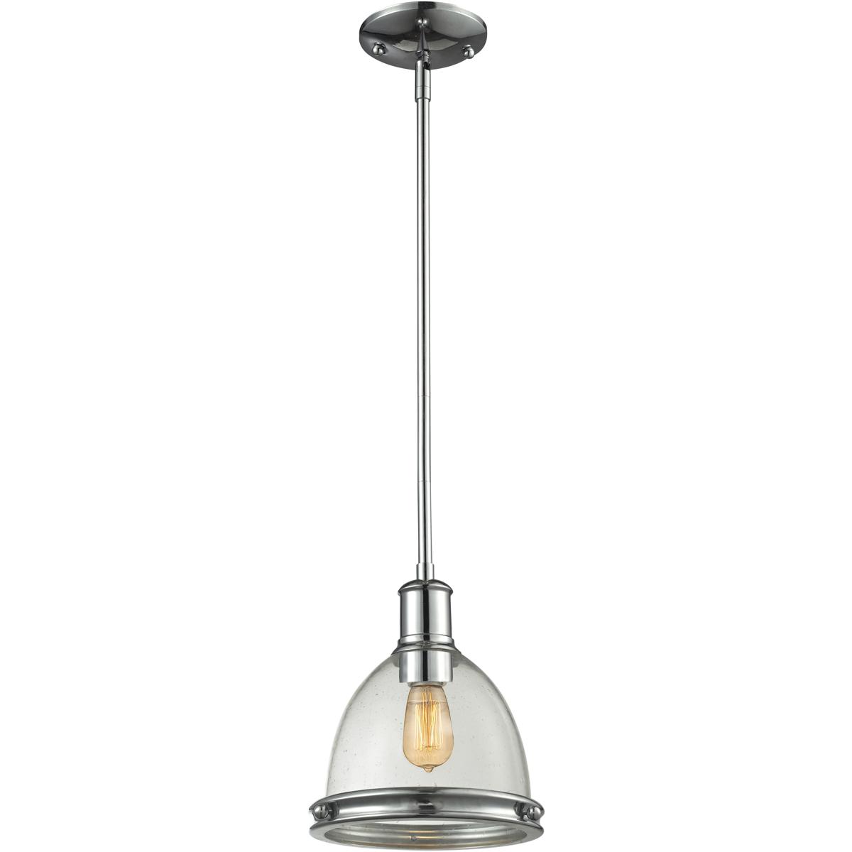 Z-Lite 719MP-CH Mason 1 Light 8 inch Chrome Pendant Ceiling Light