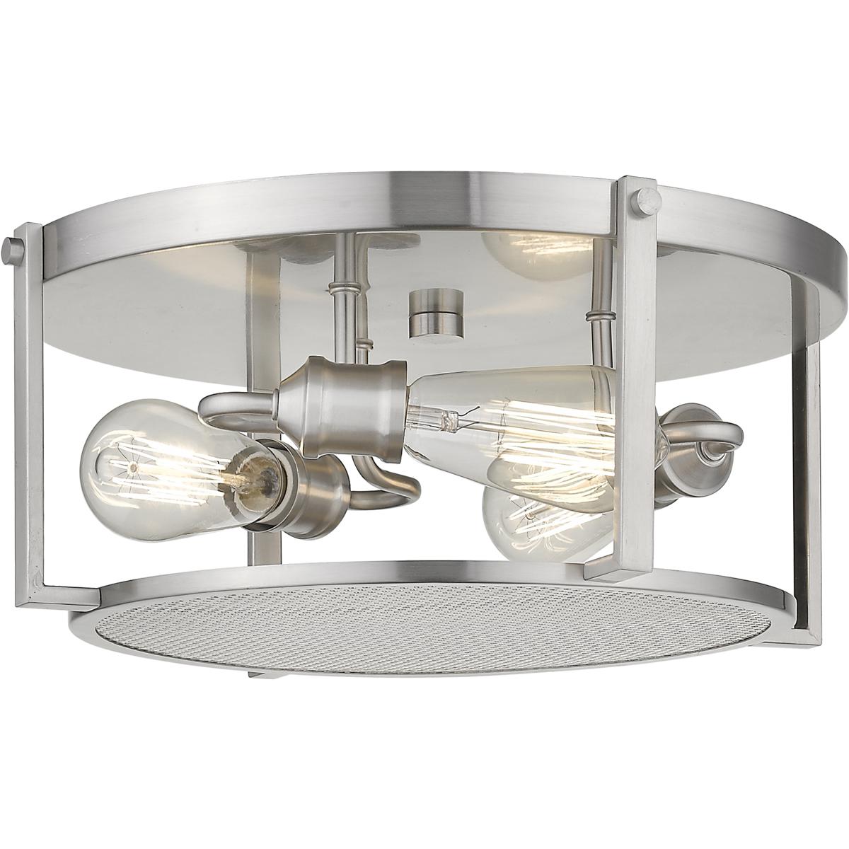 Z-Lite 723F15-BN Halcyon 3 Light 16.25 inch Brushed Nickel Flush Mount Ceiling Light