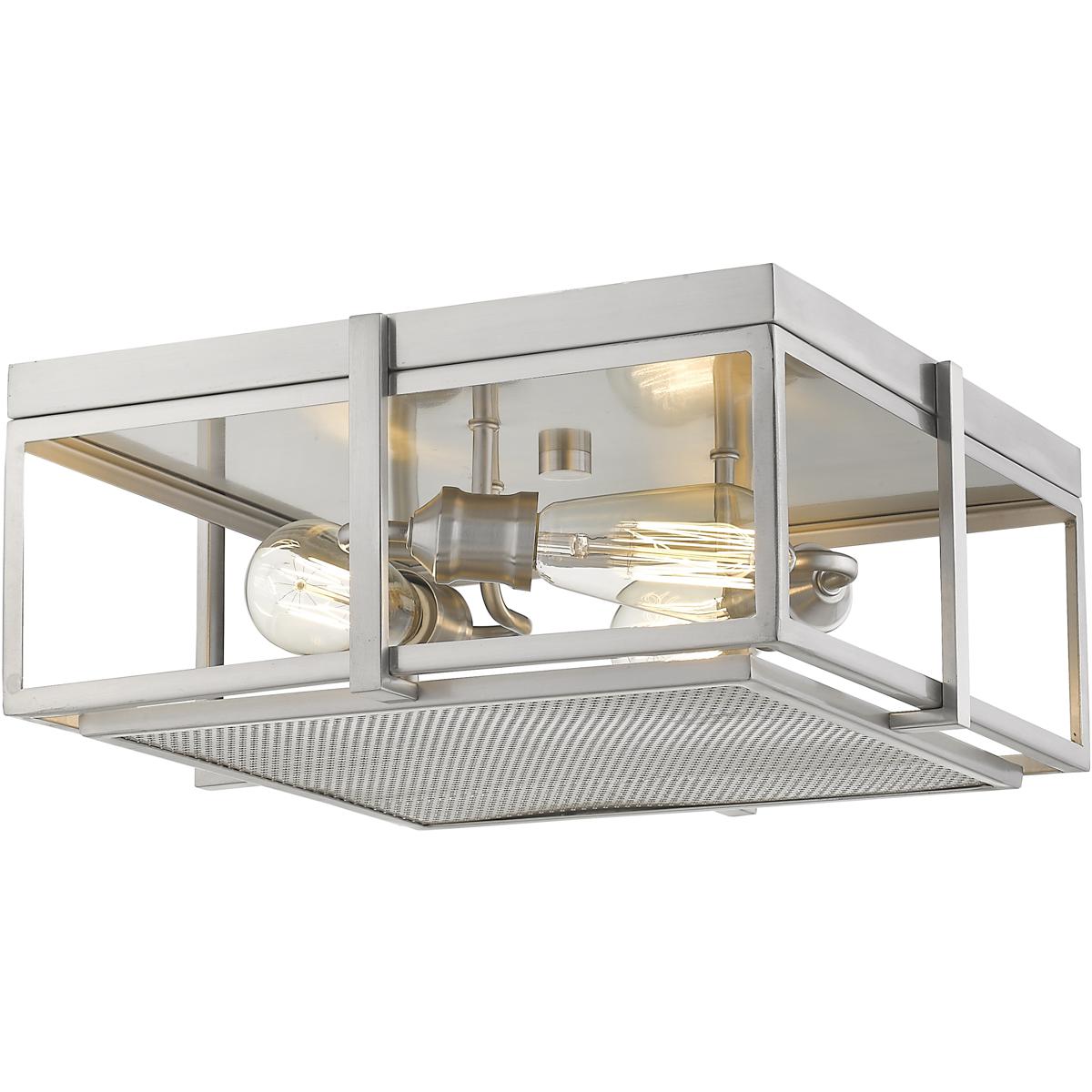 Z-Lite 724F15-BN Halcyon 3 Light 15.75 inch Brushed Nickel Flush Mount Ceiling Light