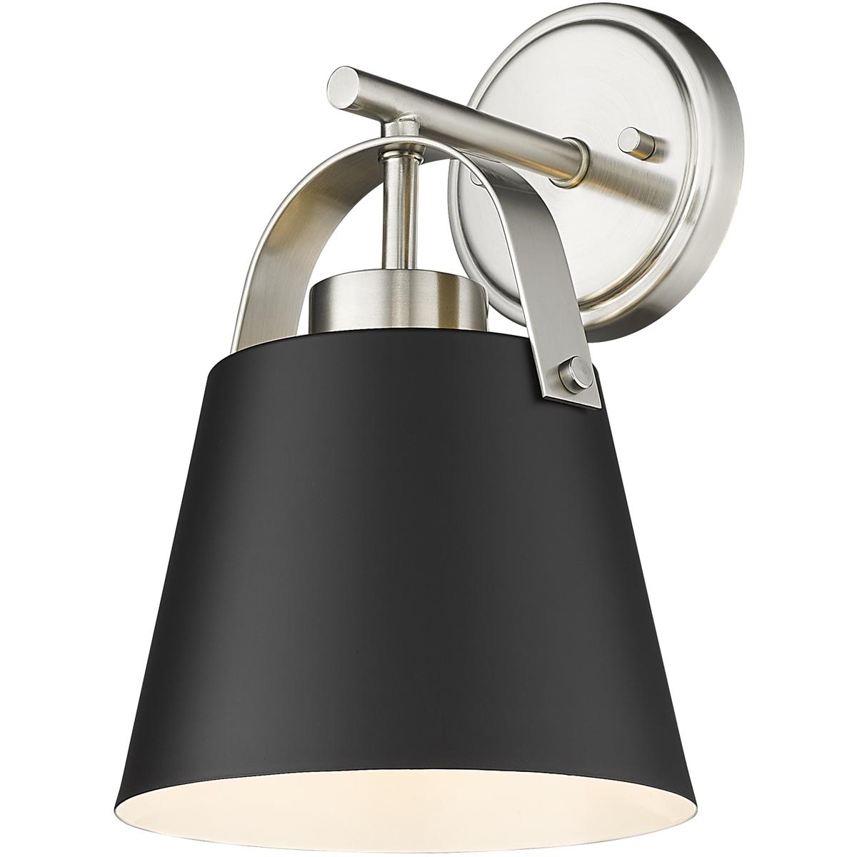 Z-Lite 726-1S-MB+BN Z-Studio 1 Light 8 inch Matte Black and Brushed Nickel Wall Sconce Wall Light