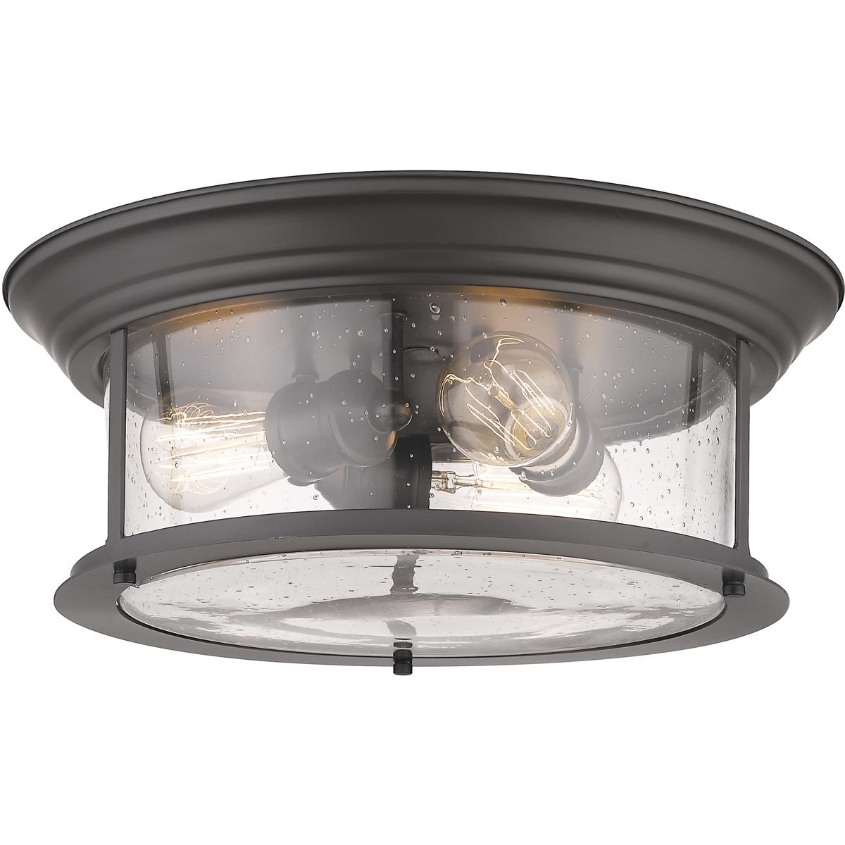 Z-Lite 727F16-BRZ Sonna 3 Light 15.5 inch Bronze Flush Mount Ceiling Light