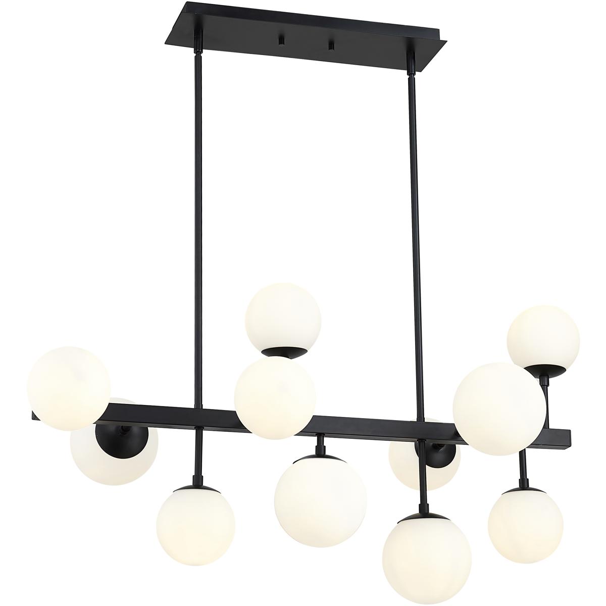 Z-Lite 730-11L-MB Midnetic 11 Light 38.25 inch Matte Black Linear Chandelier Ceiling Light
