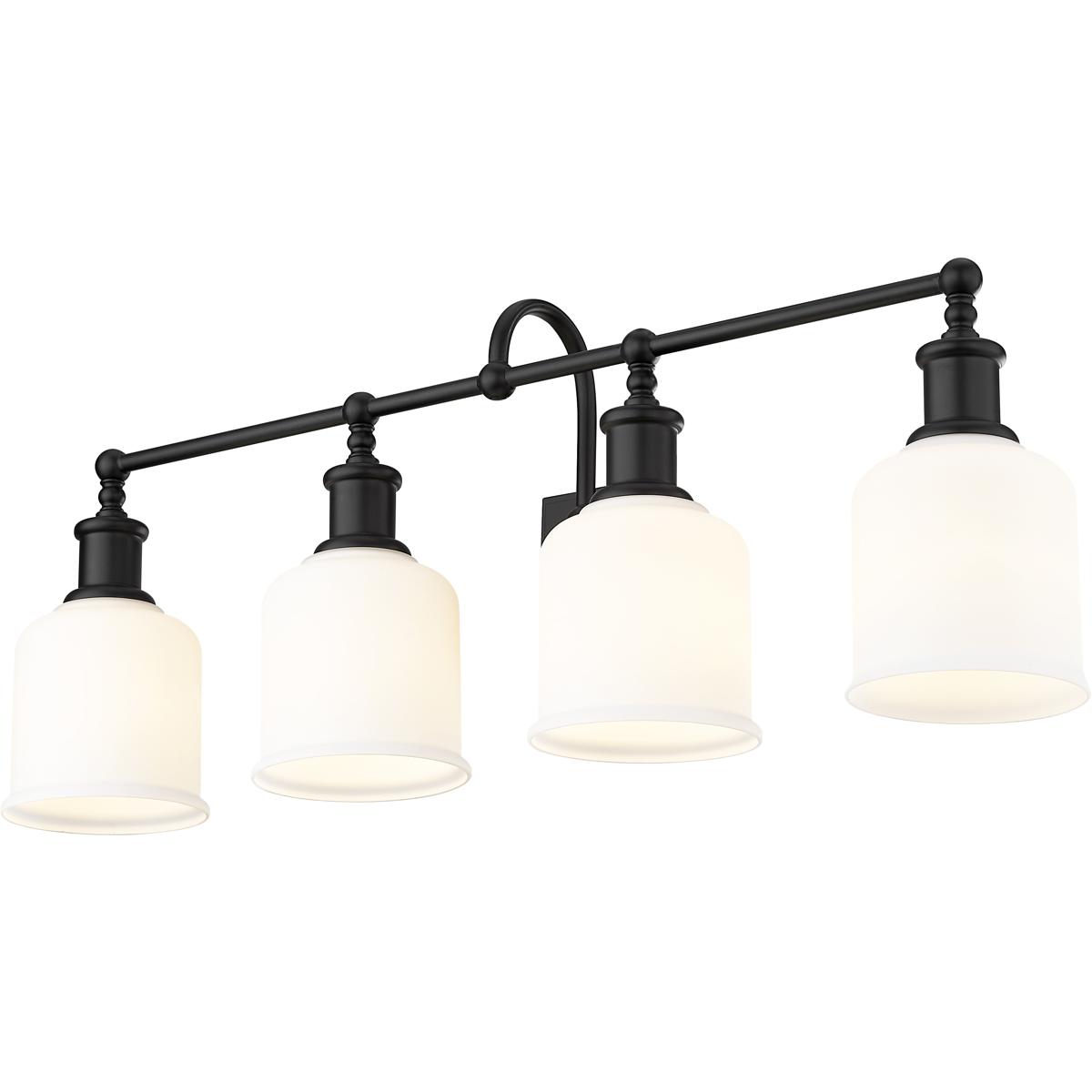 Z-Lite 733-4V-MB Bryant 4 Light 32 inch Matte Black Vanity Wall Light