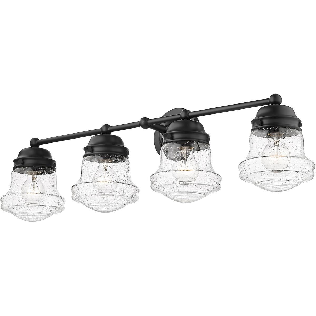 Z-Lite 736-4V-MB Vaughn 4 Light 31.5 inch Matte Black Vanity Wall Light