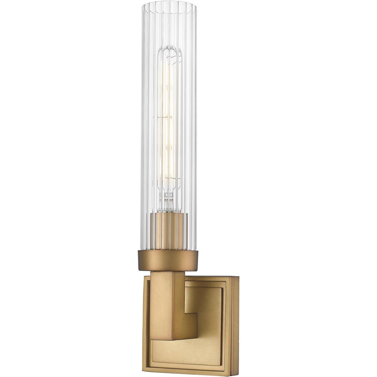 ZLite 7401SRB Beau Wall Sconce Wall Light in Rubbed Brass