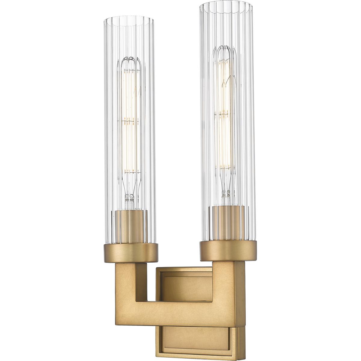ZLite 7402SRB Beau Wall Sconce Wall Light in Rubbed Brass