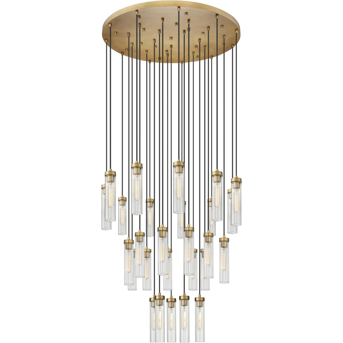 Z-Lite 740P-27R-RB Beau 27 Light 36 inch Rubbed Brass Chandelier Ceiling Light
