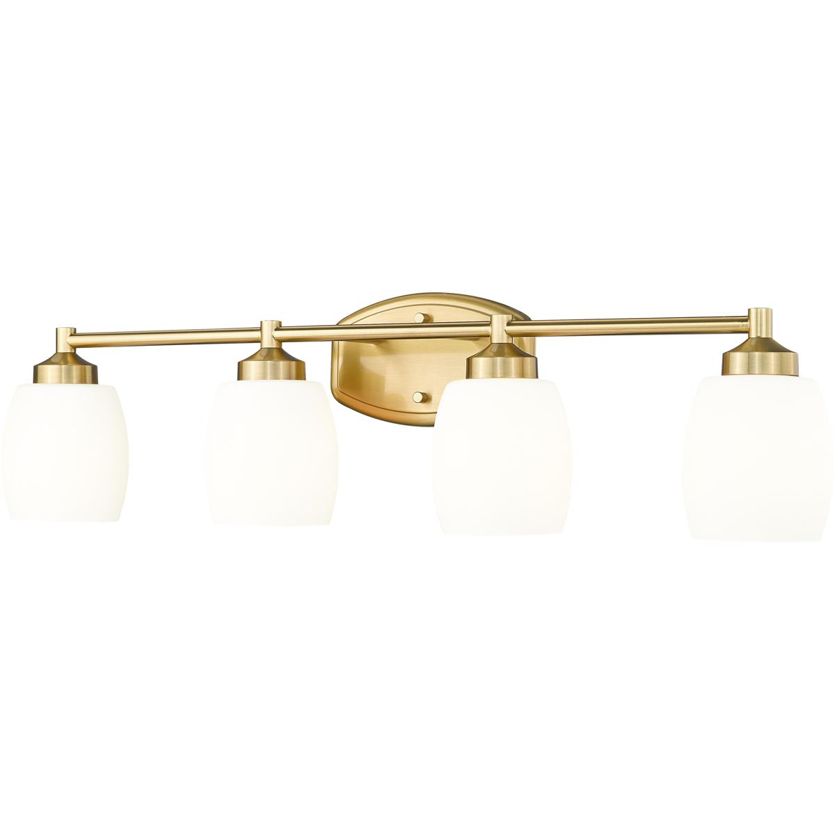 Z-Lite 745-4V-LG Kendrick 4 Light 31.25 inch Luxe Gold Bath Vanity Light Wall Light