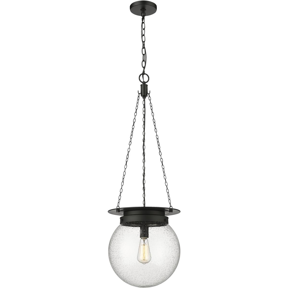 Z-Lite 7506P13-MB Calhoun 1 Light 13 inch Matte black Pendant Ceiling Light