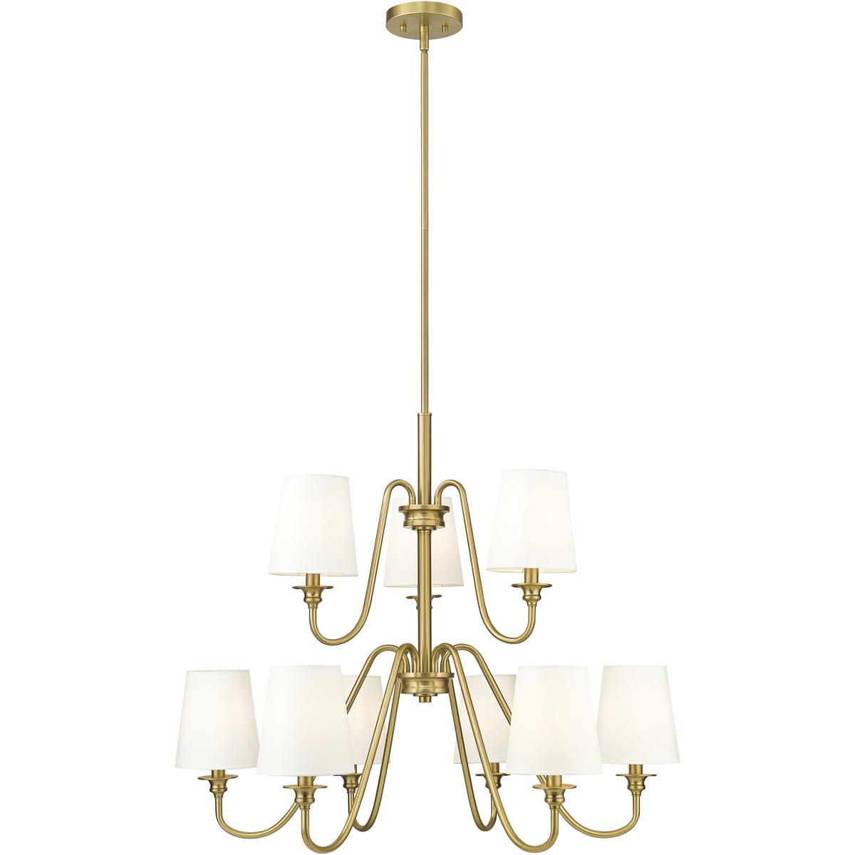 Z-Lite 7509-9-32MGLD Gianna 9 Light 32 inch Modern Gold Chandelier Ceiling Light