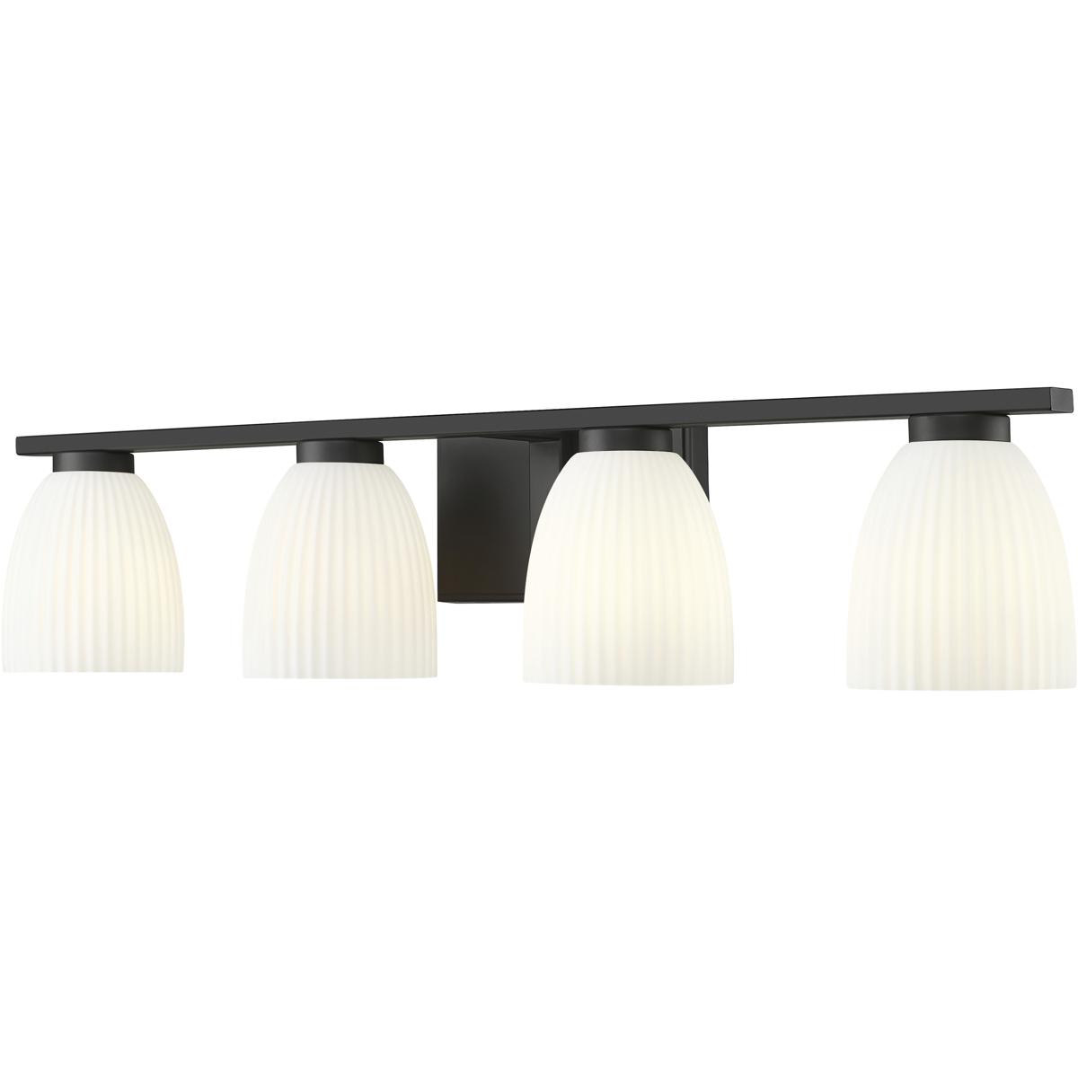 Z-Lite 7518-4V-MB Naya 4 Light 32 inch Matte Black Bath Vanity Light Wall Light
