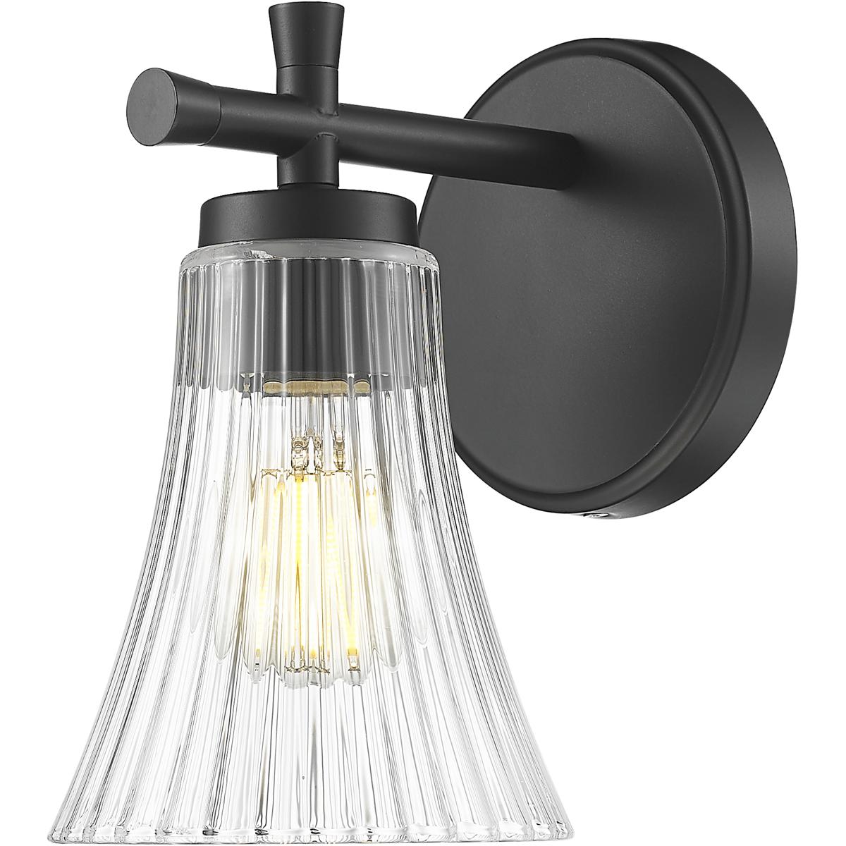 Z-Lite 7519-1S-MB Belle Wall Sconce Wall Light in Matte Black