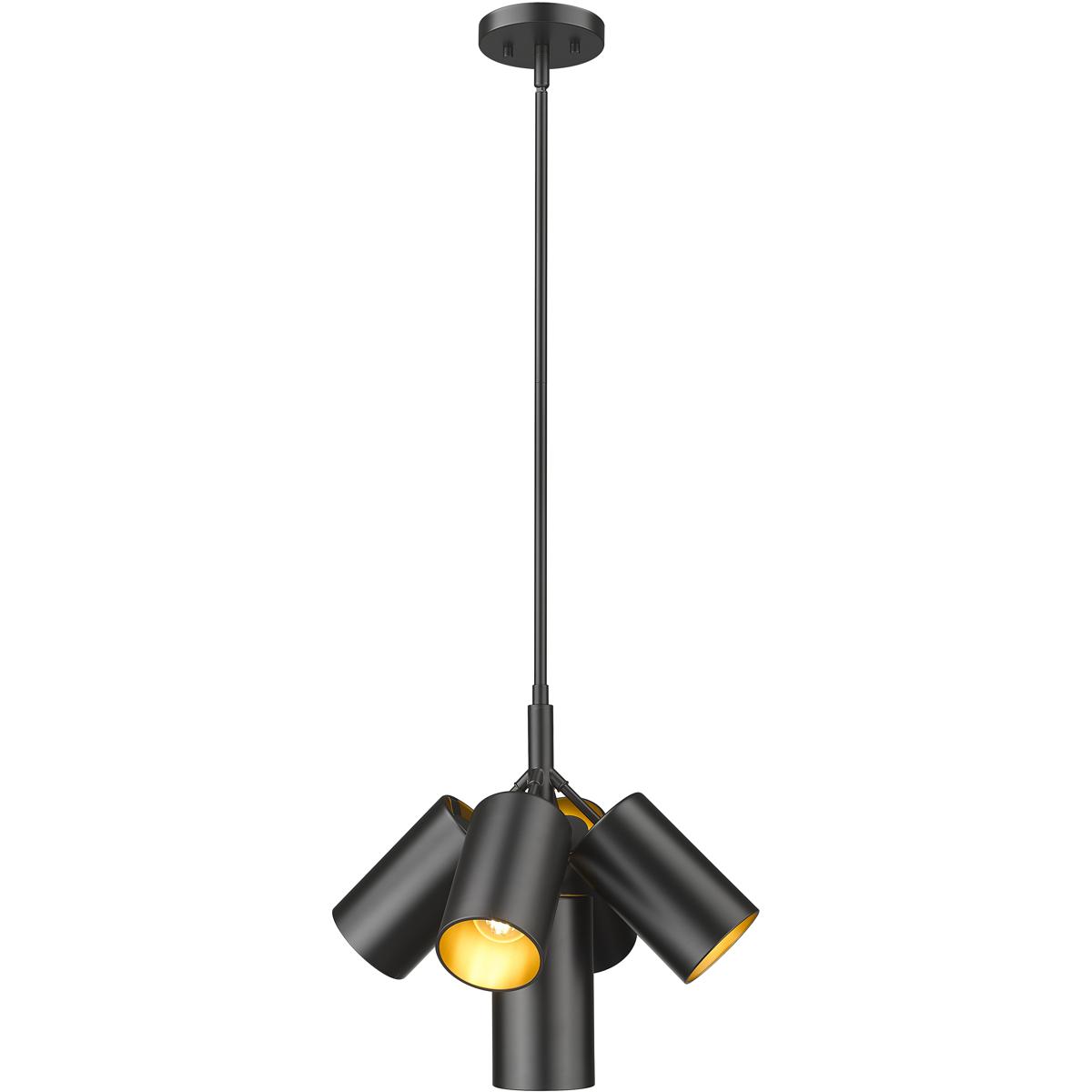 Z-Lite 7520-5MB Lumina 5 Light 17 inch Matte Black Chandelier Ceiling Light