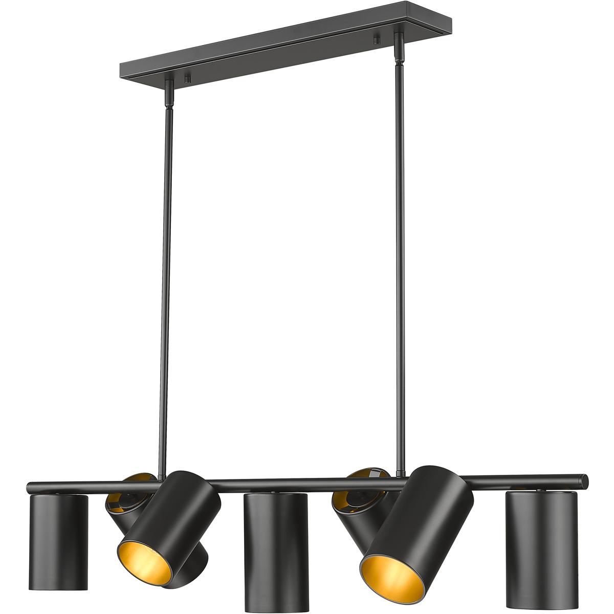 Z-Lite 7520-7L-MB Lumina 7 Light 42 inch Matte Black Linear Chandelier Ceiling Light