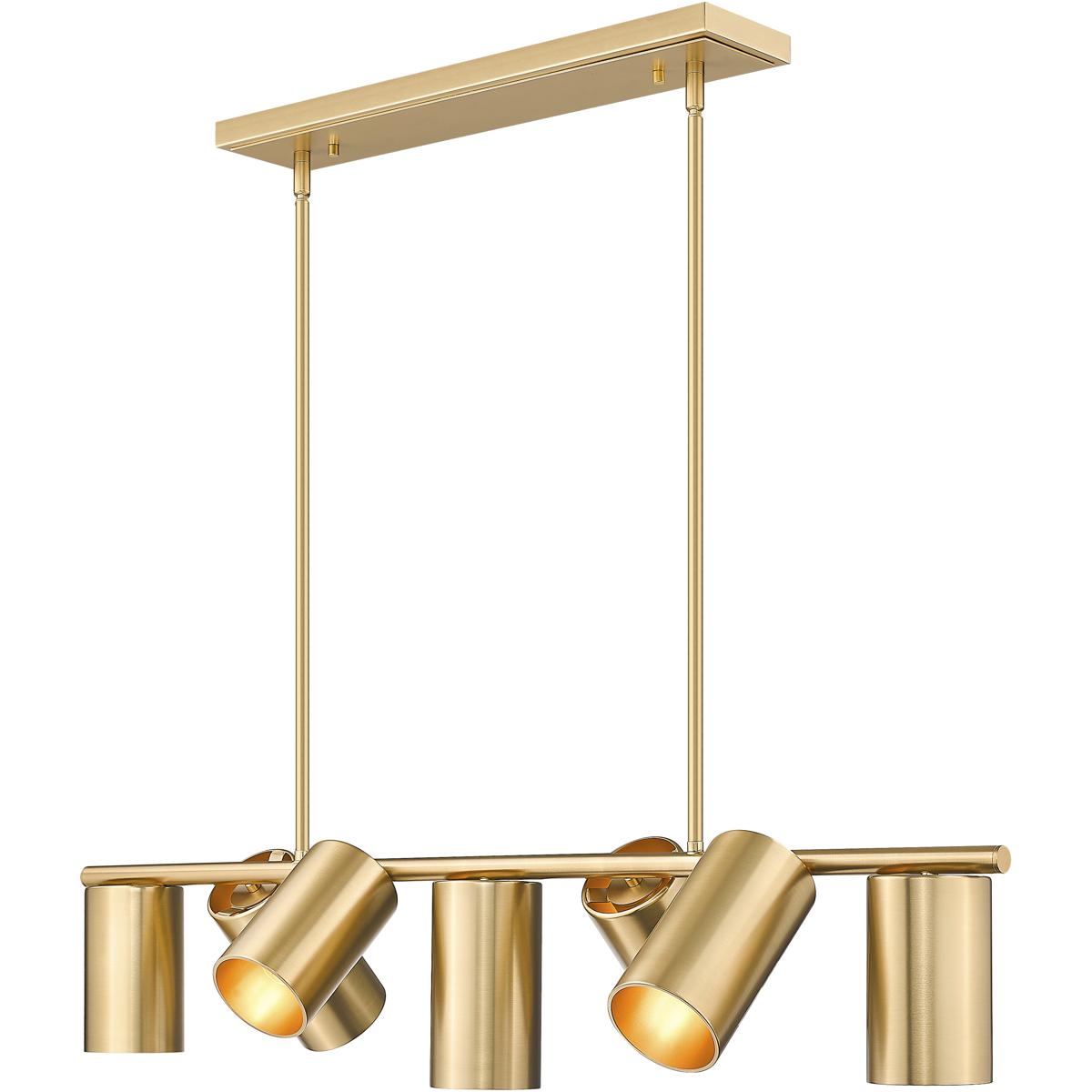 Z-Lite 7520-7L-MGLD Lumina 7 Light 42 inch Modern Gold Linear Chandelier Ceiling Light
