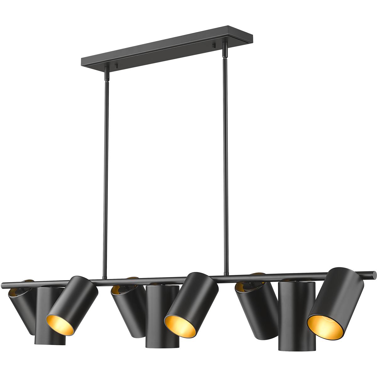 Z-Lite 7520-9L-MB Lumina 9 Light 55 inch Matte Black Linear Chandelier Ceiling Light