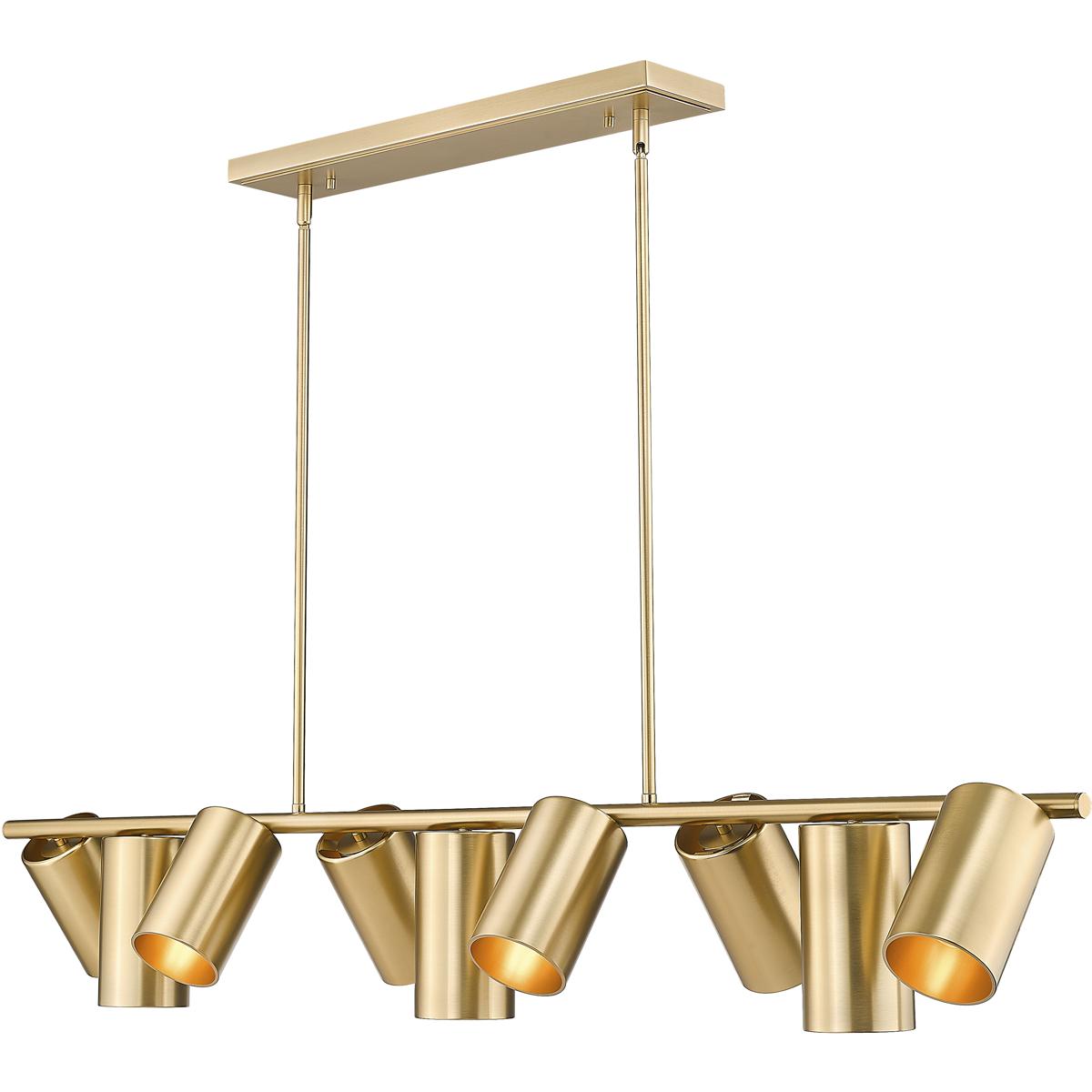 Z-Lite 7520-9L-MGLD Lumina 9 Light 55 inch Modern Gold Linear Chandelier Ceiling Light