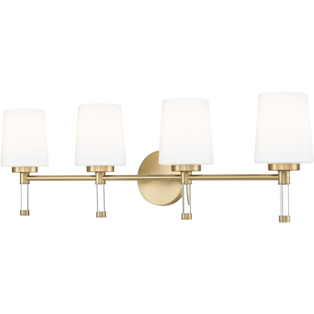 Z-Lite 7700-4V-MGLD Henri 4 Light 32 inch Modern Gold Bathroom Vanity Wall Light