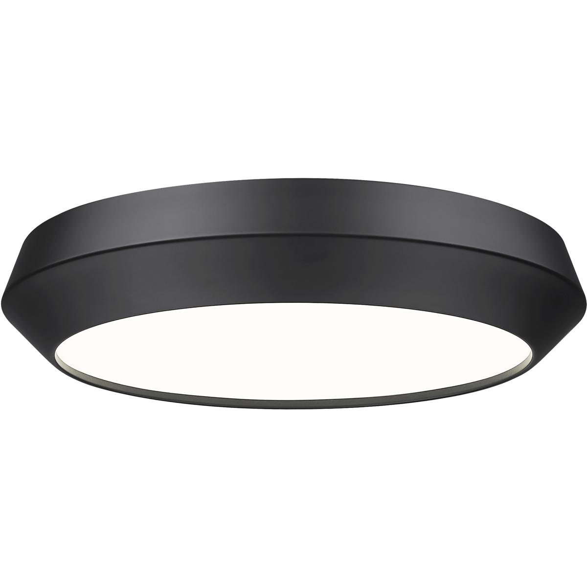 Z-Lite 7701F16-MB-LED Quasars LED 16 inch Matte Black Flush Mount Ceiling Light