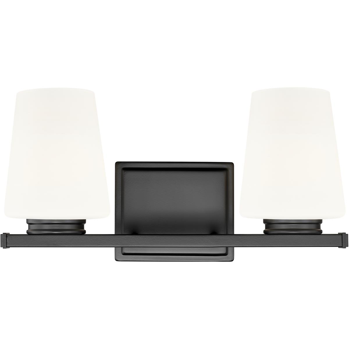 Z-Lite 7703-2V-MB Nextra 2 Light 16 inch Matte Black Bath Vanity Wall Light