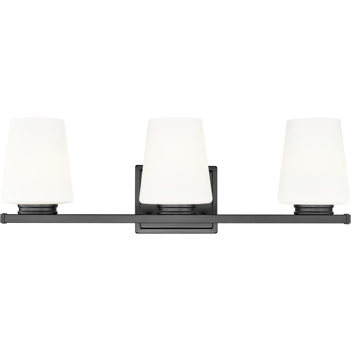 Z-Lite 7703-3V-MB Nextra 3 Light 24 inch Matte Black Bath Vanity Wall Light