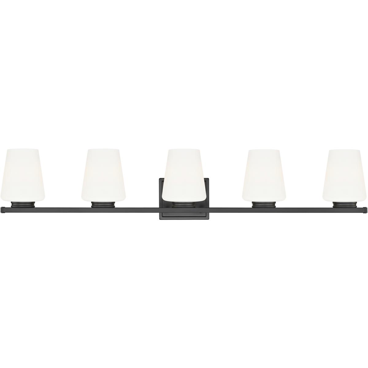 Z-Lite 7703-5V-MB Nextra 5 Light 42 inch Matte Black Bath Vanity Wall Light