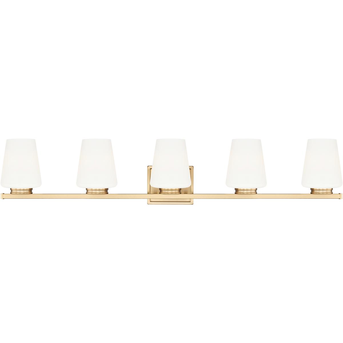 Z-Lite 7703-5V-MGLD Nextra 5 Light 42 inch Modern Gold Bath Vanity Wall Light