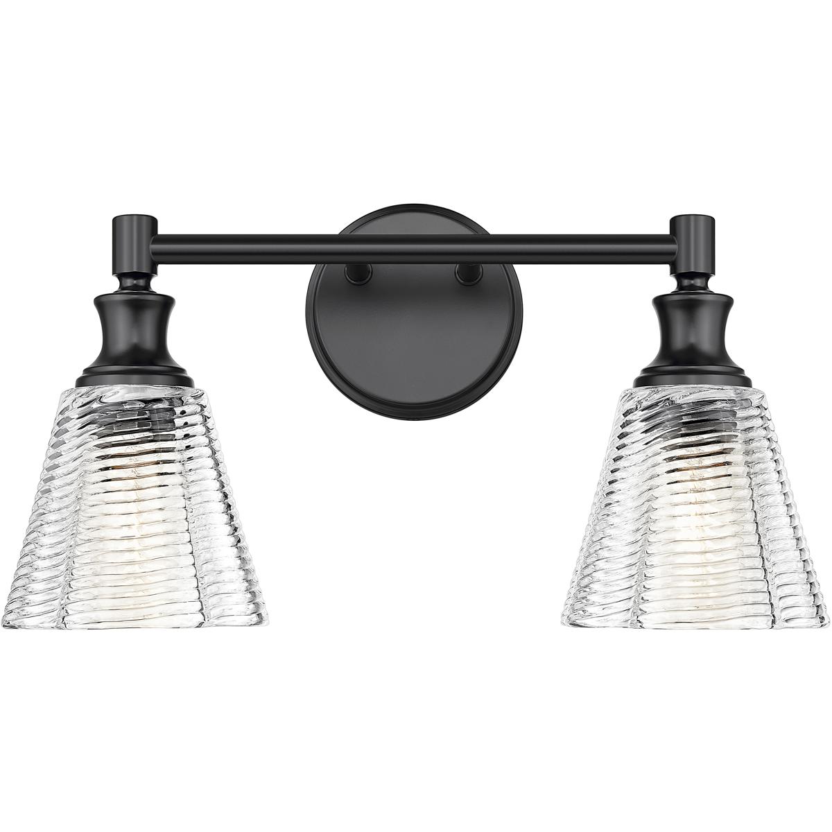 Z-Lite 7704-2V-MB Auden 2 Light 17.75 inch Matte Black Bath Vanity Wall Light