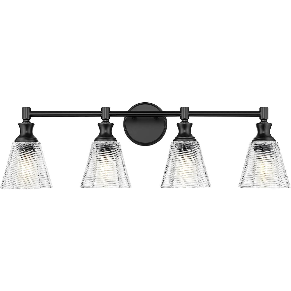 Z-Lite 7704-4V-MB Auden 4 Light 31.75 inch Matte Black Bath Vanity Wall Light