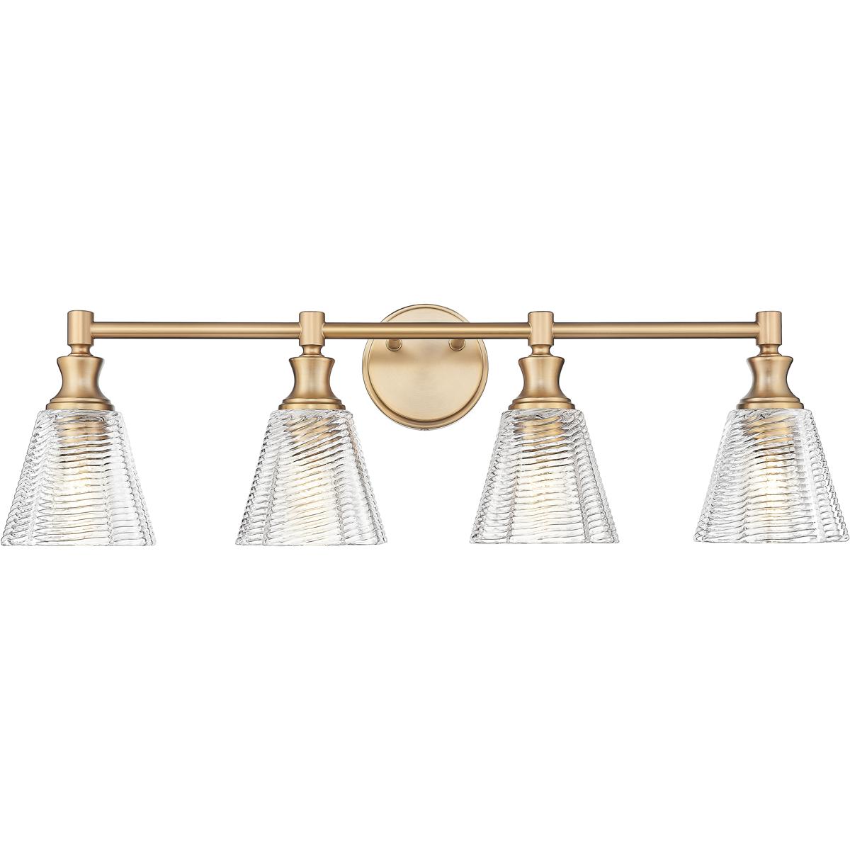 Z-Lite 7704-4V-MGLD Auden 4 Light 31.75 inch Modern Gold Bath Vanity Wall Light