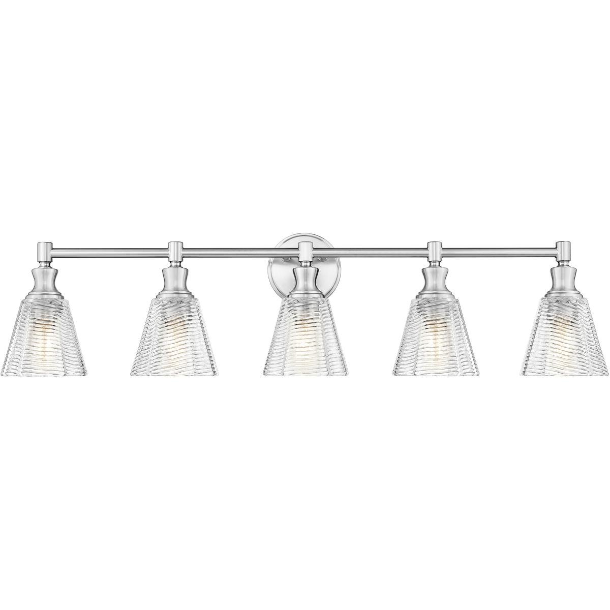 Z-Lite 7704-5V-BN Auden 5 Light 39.75 inch Brushed Nickel Bath Vanity Wall Light