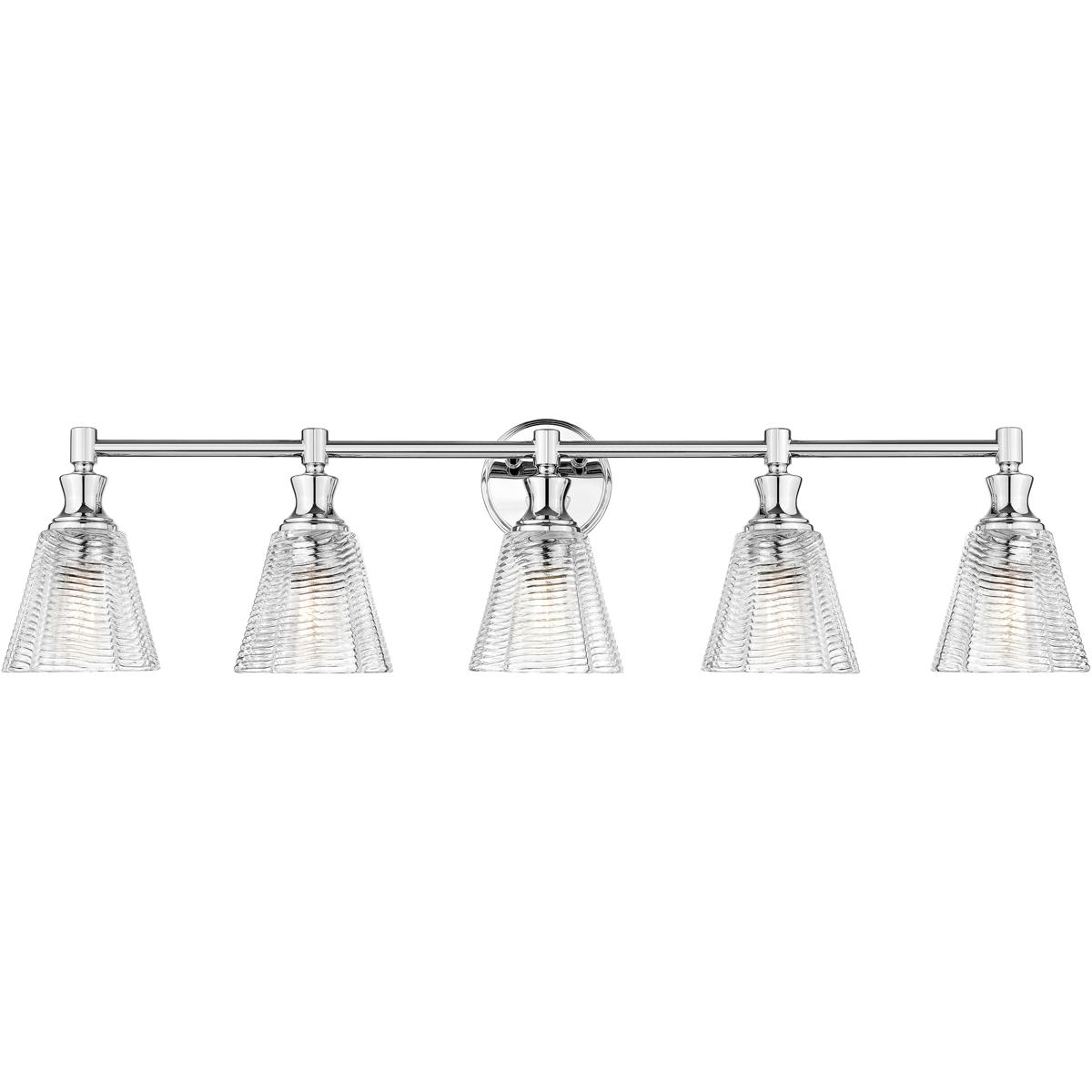 Z-Lite 7704-5V-CH Auden 5 Light 39.75 inch Chrome Bath Vanity Wall Light