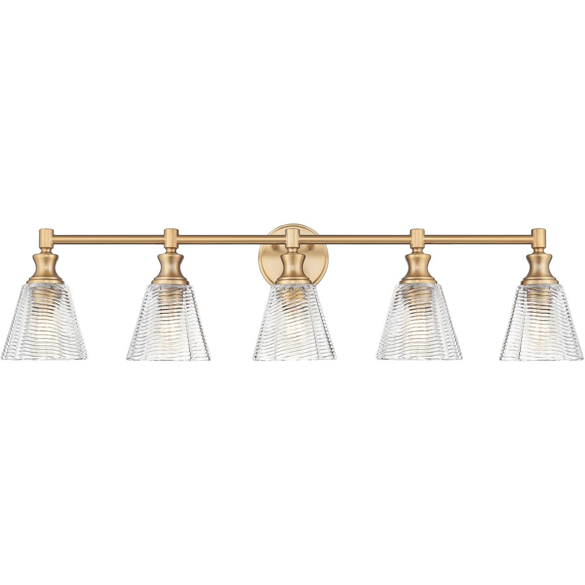 Z-Lite 7704-5V-MGLD Auden 5 Light 39.75 inch Modern Gold Bath Vanity Wall Light
