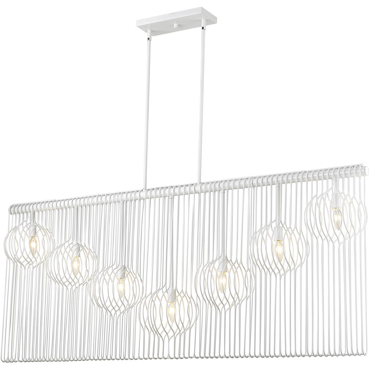 Z-Lite 801-7L-WH Contour 7 Light 62.75 inch White Linear Chandelier Ceiling Light