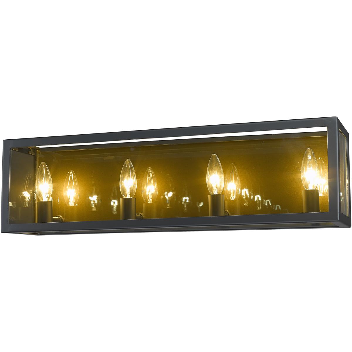 Z-Lite 802-4V-MC Infinity 4 Light 24 inch Misty Charcoal Vanity Wall Light