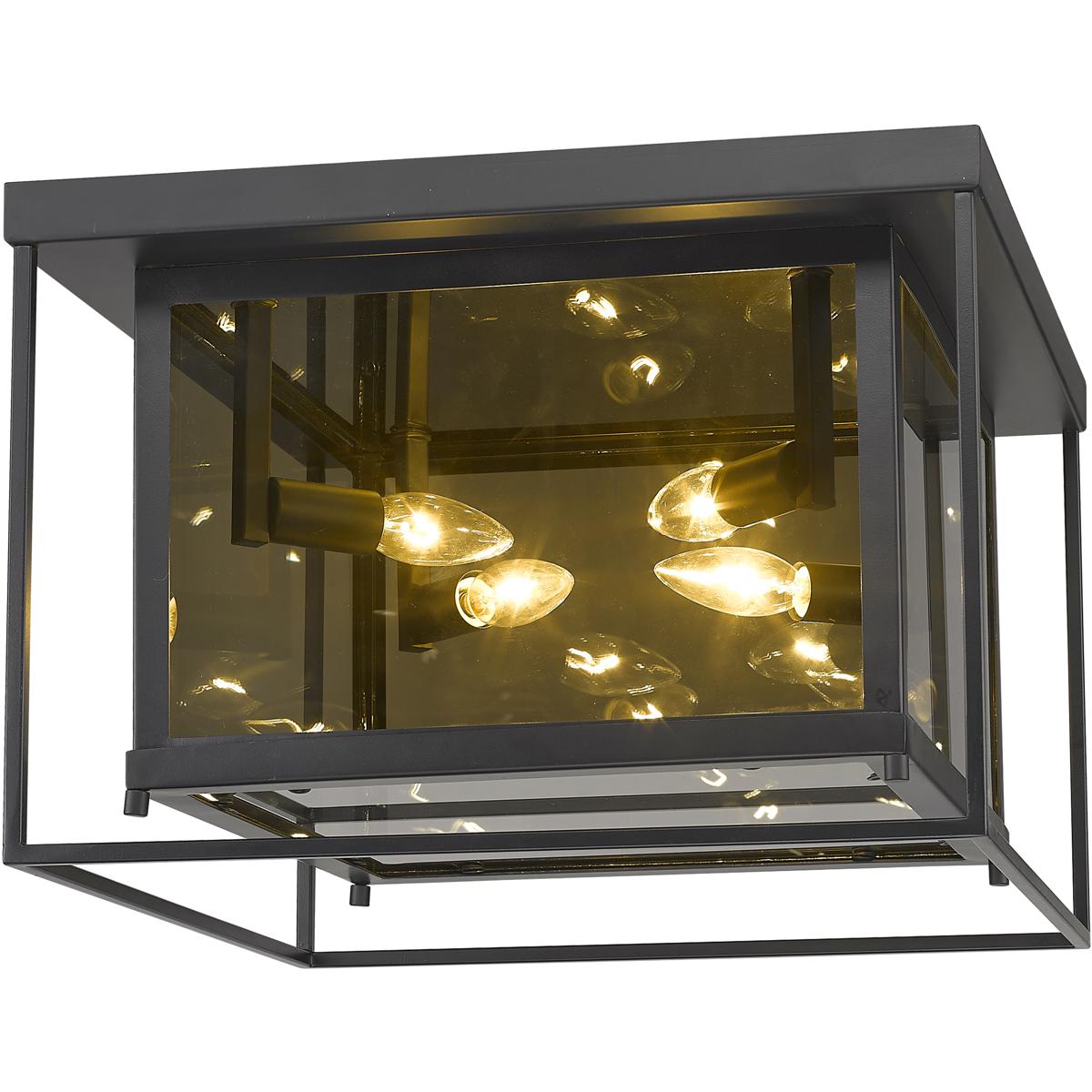Z-Lite 802F16-MC Infinity 4 Light 16 inch Misty Charcoal Flush Mount Ceiling Light