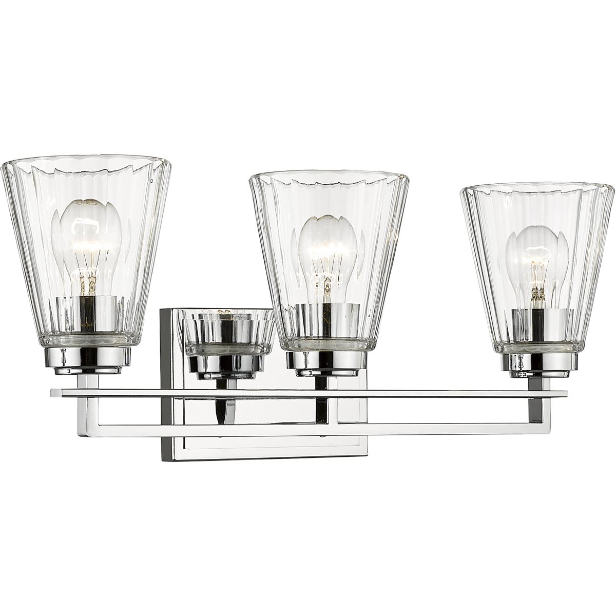 Z-Lite Lyna 22 Inch 3 Light Bath Vanity Light Lyna - 823-3V-CH - Modern Contemporary