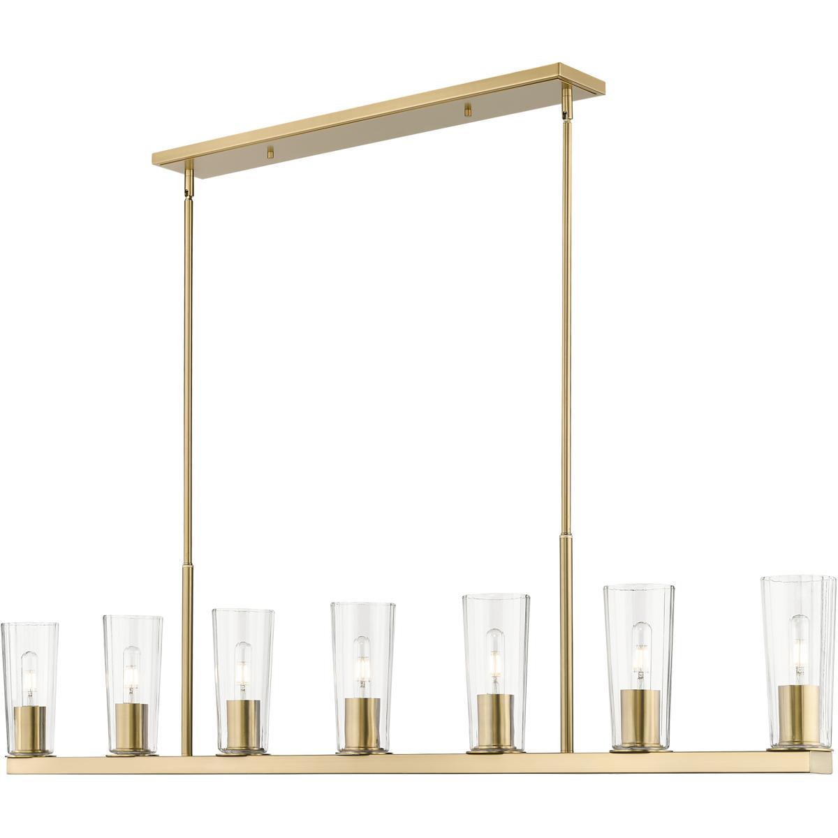 Titus Linear Chandelier, Modern Gold, 63.5 in.