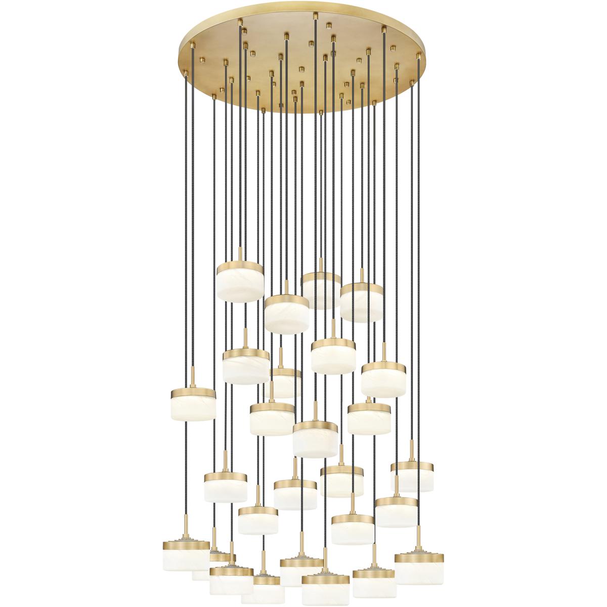Z-Lite 827P6-27R-MGLD-LED Renaud LED 40.75 inch Modern Gold Chandelier Ceiling Light