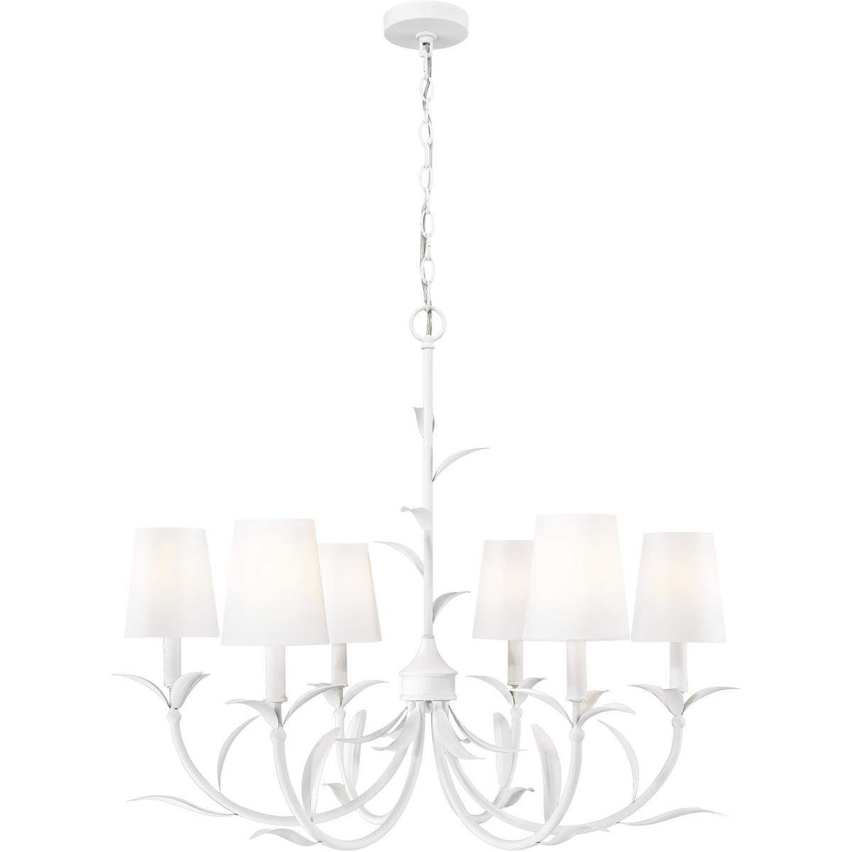 ZLite 83031TXWH Aslin 6 Light 31 inch Textured White Chandelier Ceiling Light